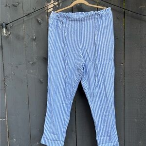 Beachlunchlounge Sky and White Striped Trousers